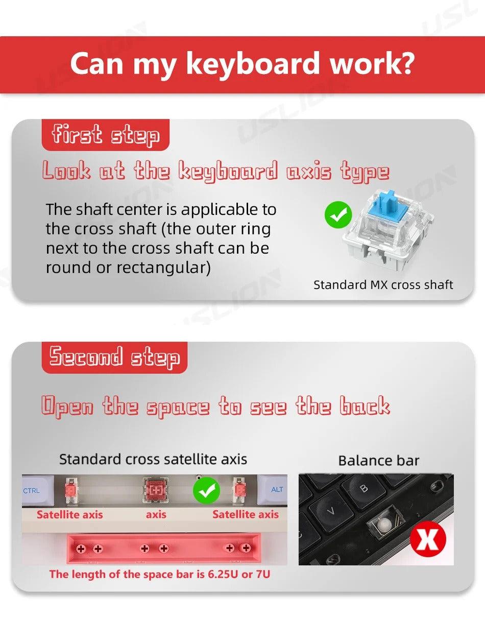 138 Keys Retro Cherry Profile Keycaps - Keebookeys