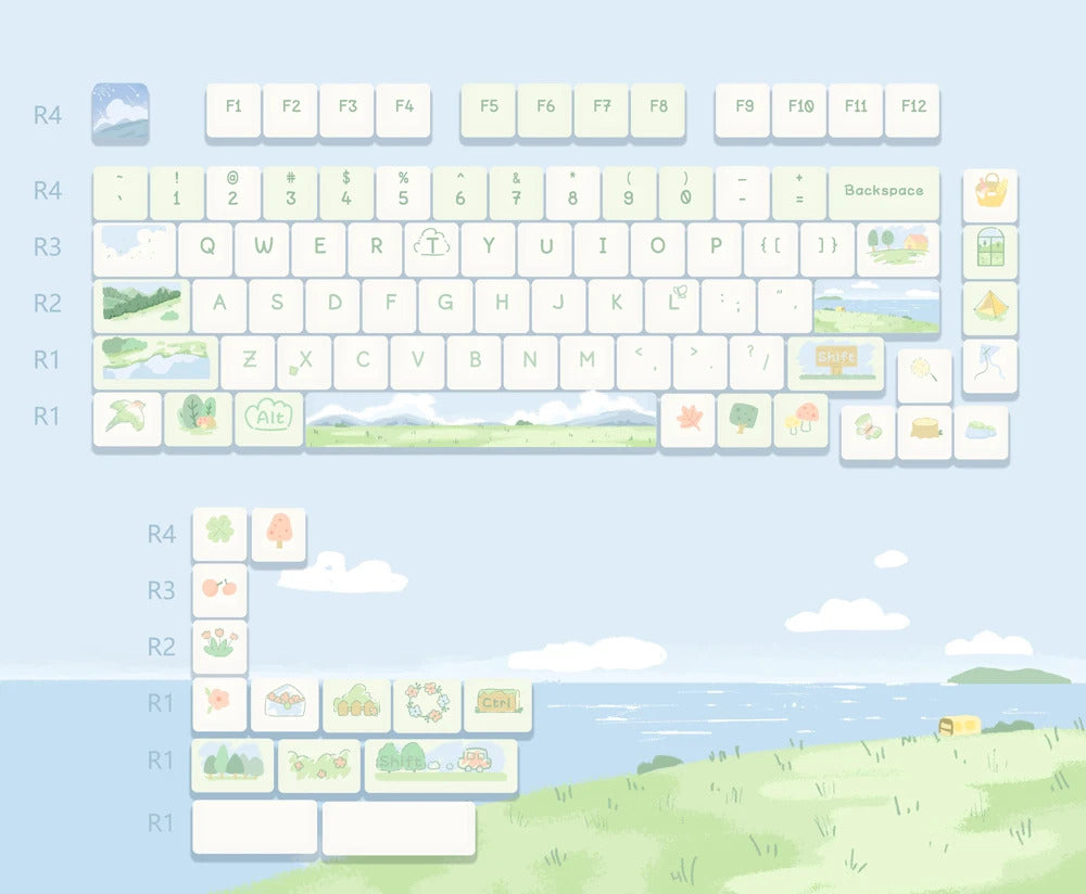 95 Keys Cherry Profile Sweet Zoo Series II PBT Keycaps - Keebookeys