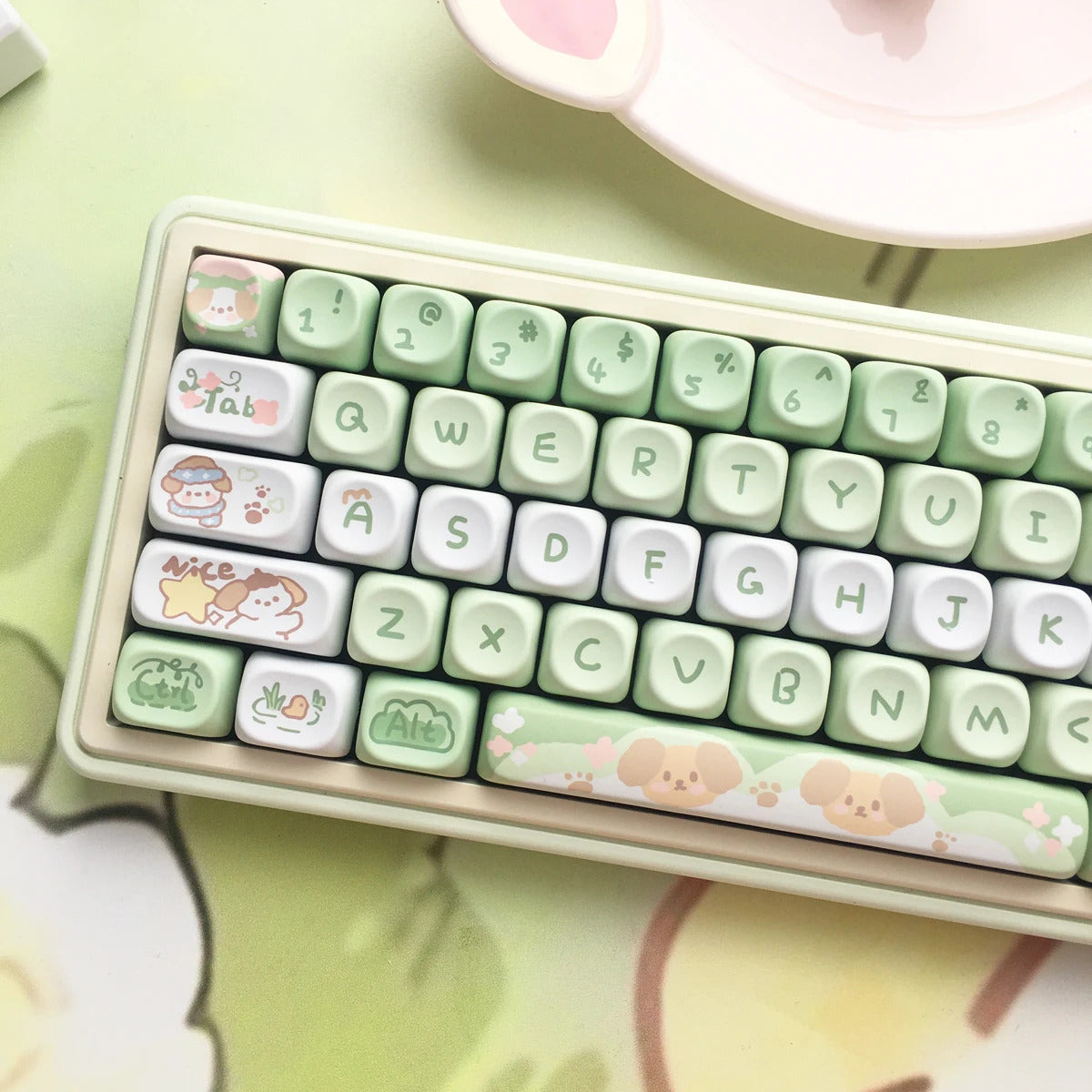 95 Keys Sweet Zoo Series MOA Profile PBT Keycaps - Keebookeys