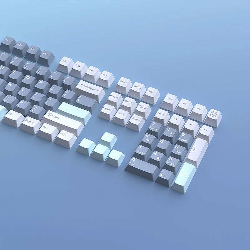 126 Keys Cherry Profile Minimalist PBT Keycaps - Keebookeys