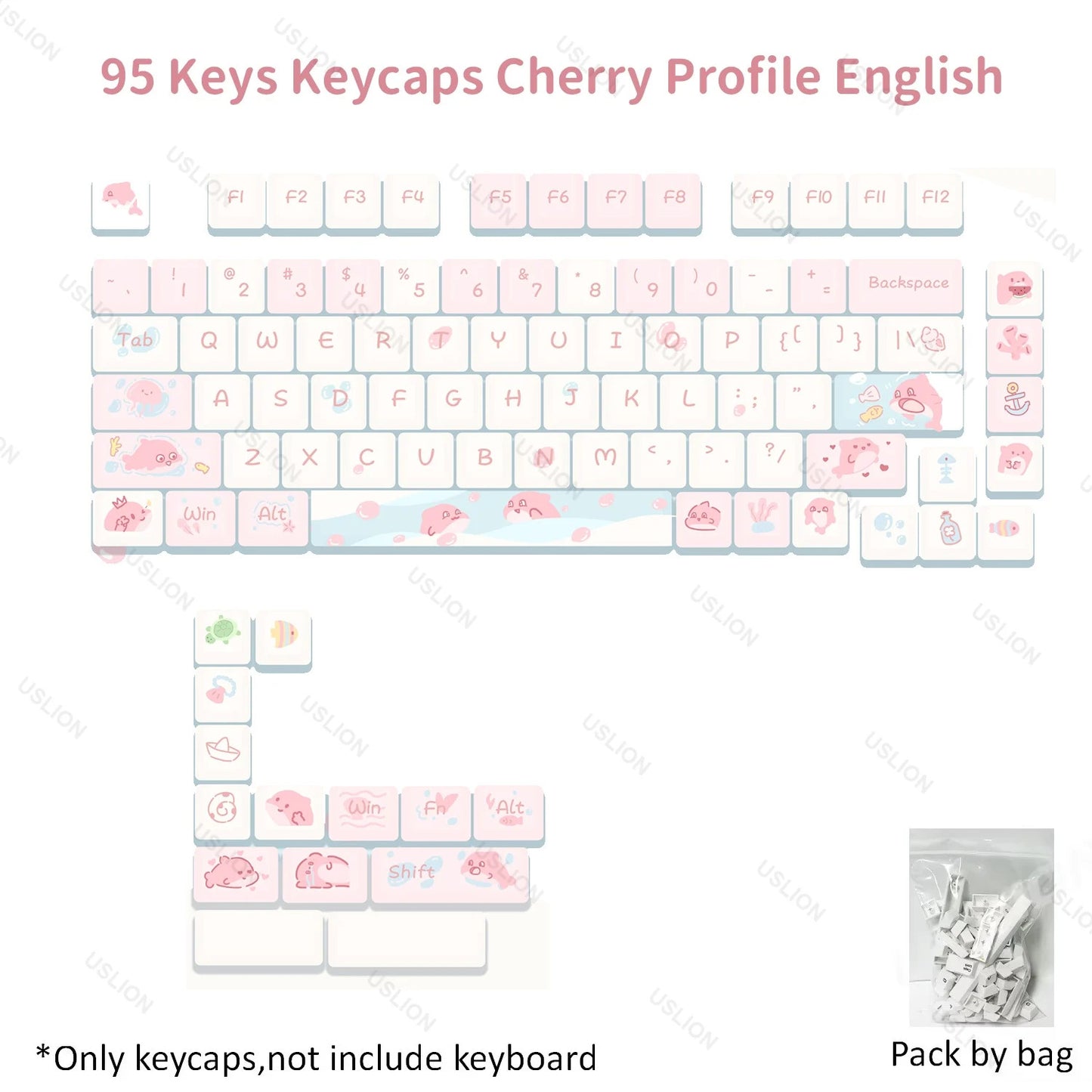 95 Keys Cherry Profile Sweet Zoo Series II PBT Keycaps - Keebookeys