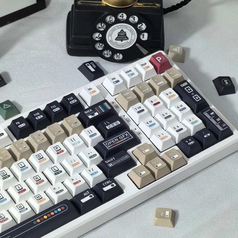 135 Keys Cherry Profile Maximalism Theme PBT Keycap Set - Keebookeys