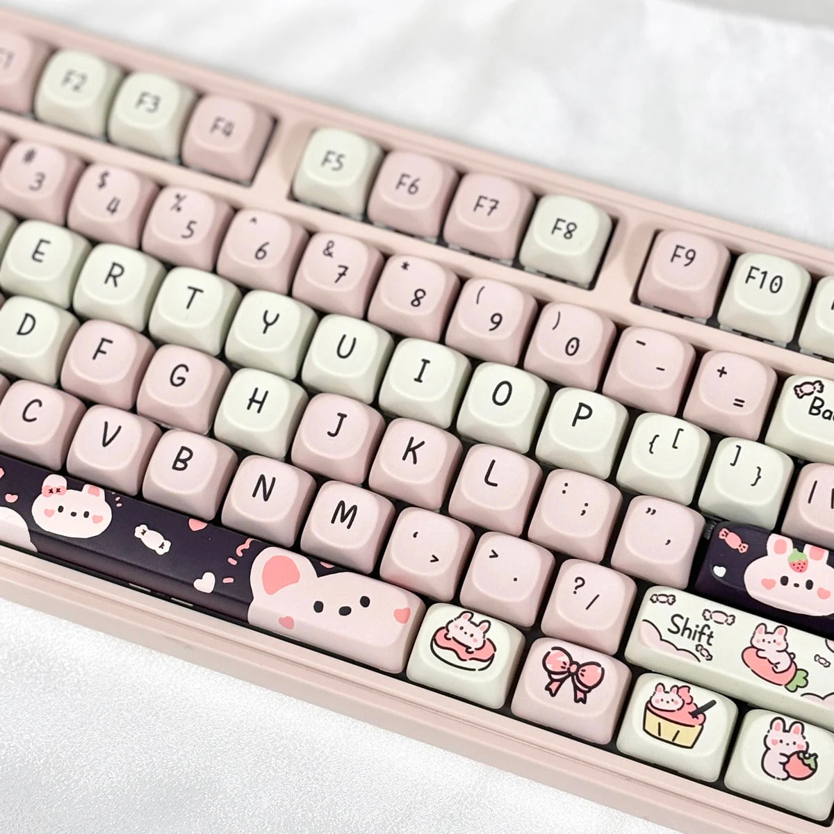 95 Keys Sweet Zoo Series MOA Profile PBT Keycaps - Keebookeys