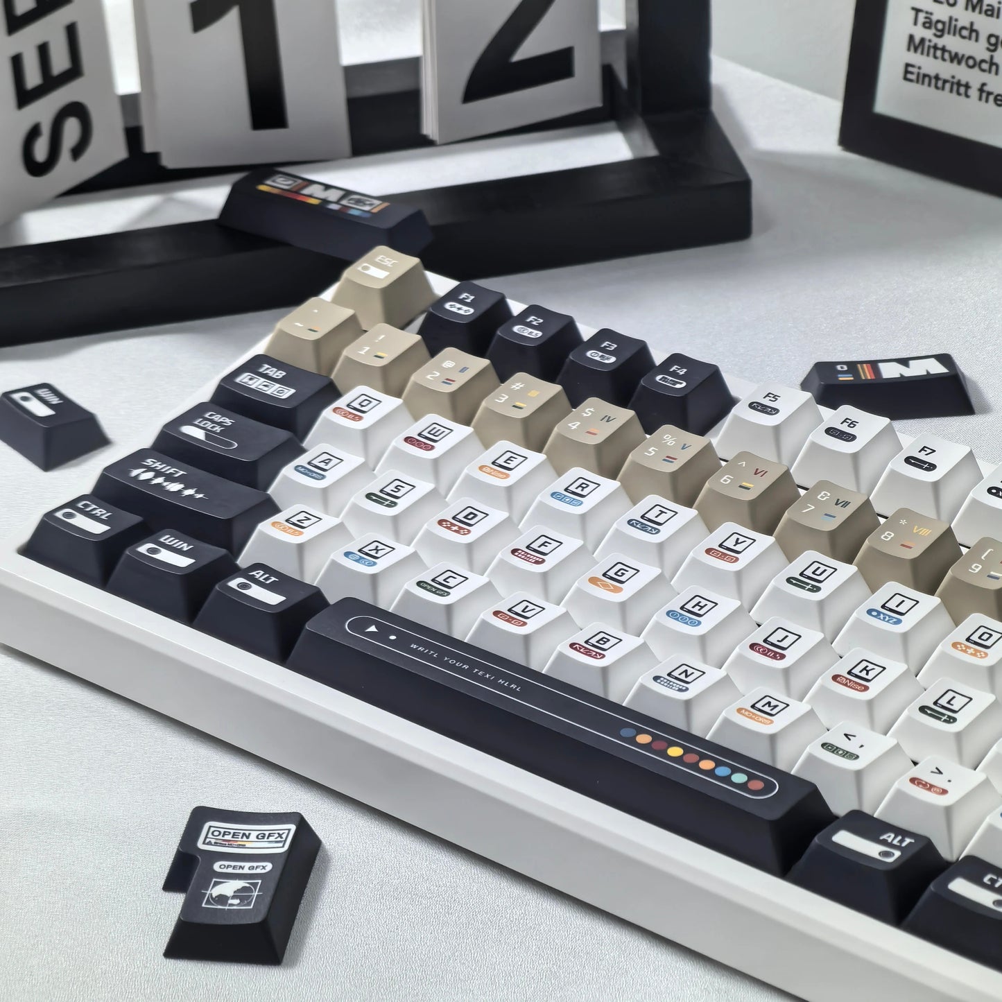 135 Keys Cherry Profile Maximalism Theme PBT Keycap Set - Keebookeys