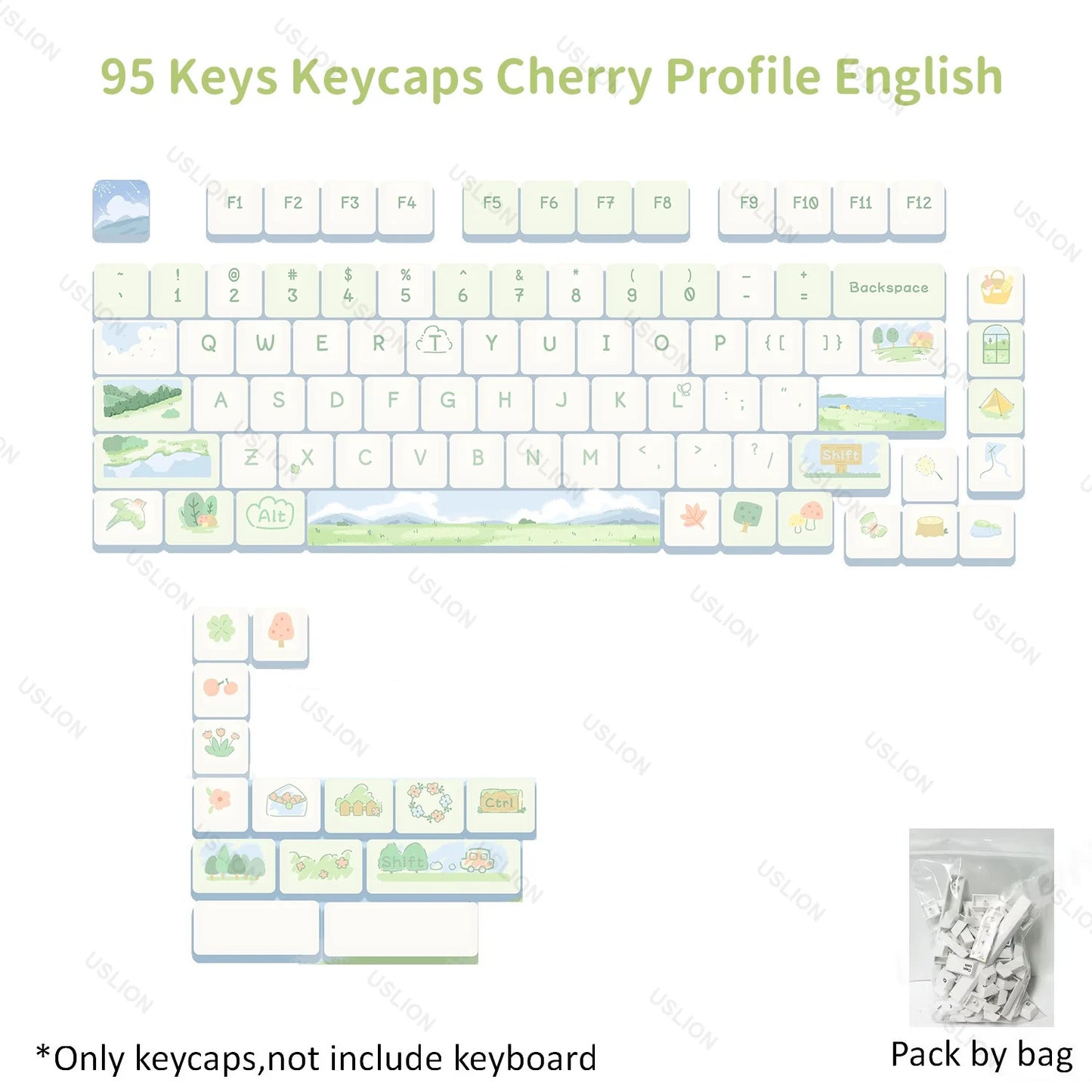 95 Keys Cherry Profile Sweet Zoo Series II PBT Keycaps - Keebookeys