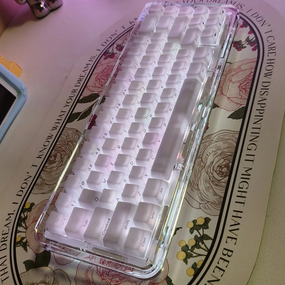 130 Keys OEM Profile Transparent Fog Theme PBT Keycaps - Keebookeys