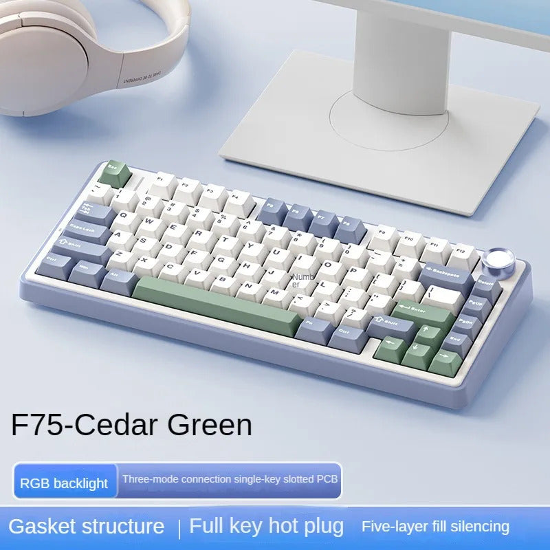 AULA F75 Wireless Mechanical Keyboard - Keebookeys