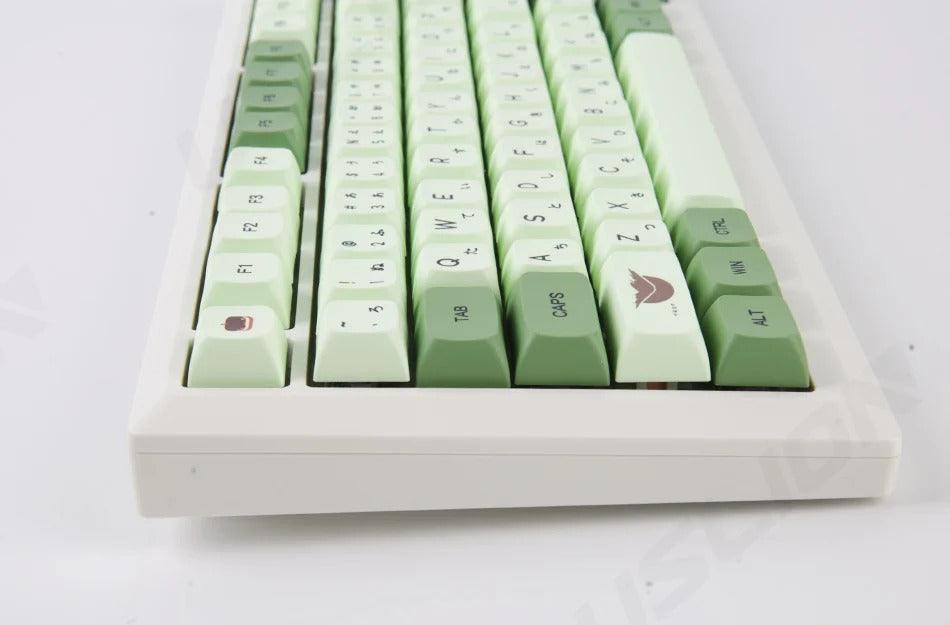 123 Keys XDA Profile Green Tea PBT Keycaps - Keebookeys