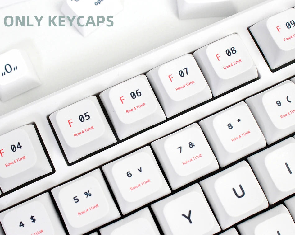 141 Keys XDA Profile Plastic Theme PBT Keycaps - Keebookeys