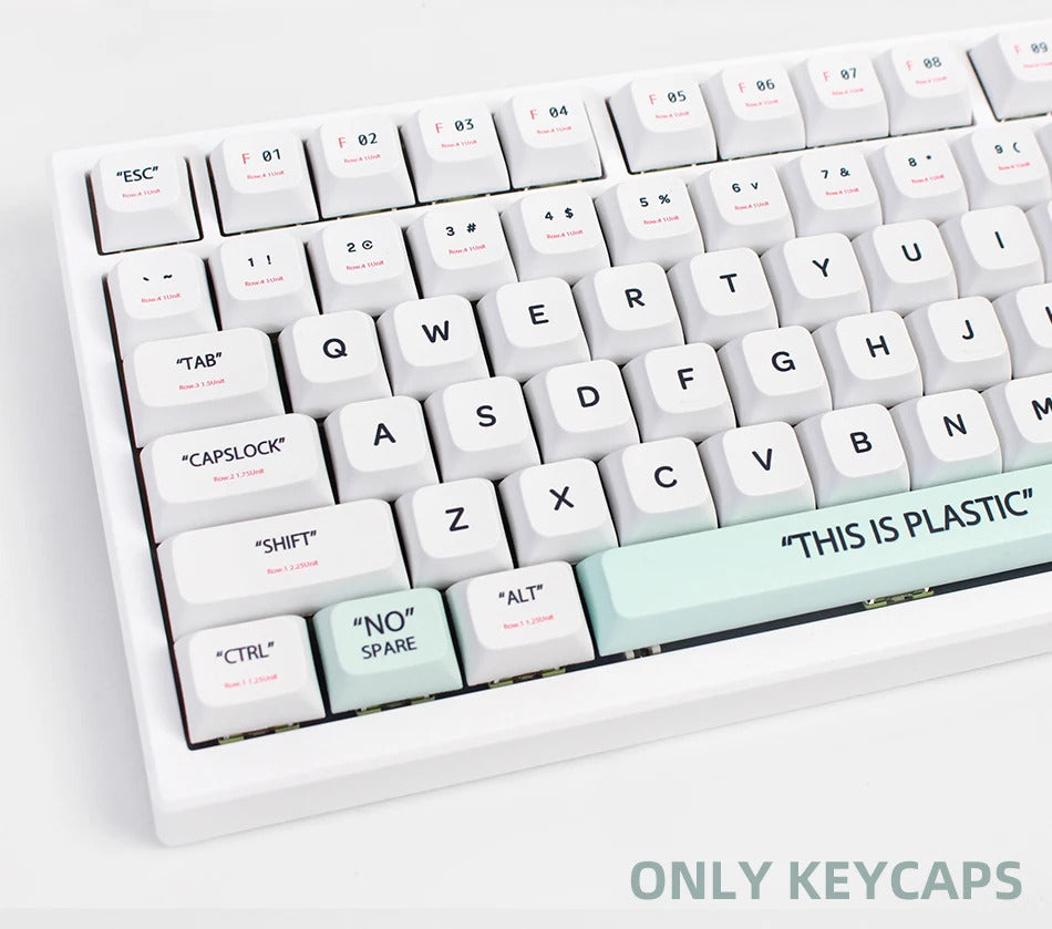 141 Keys XDA Profile Plastic Theme PBT Keycaps - Keebookeys