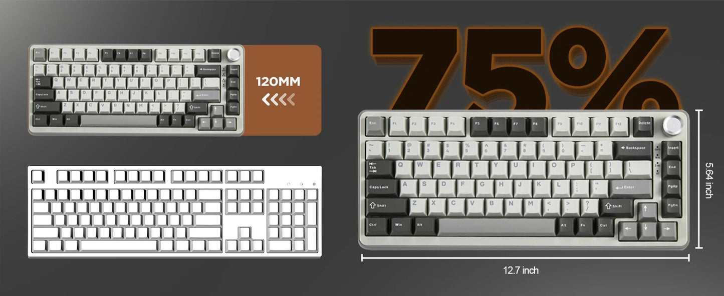 YUNZII B75 PRO Mechanical Keyboard - Keebookeys
