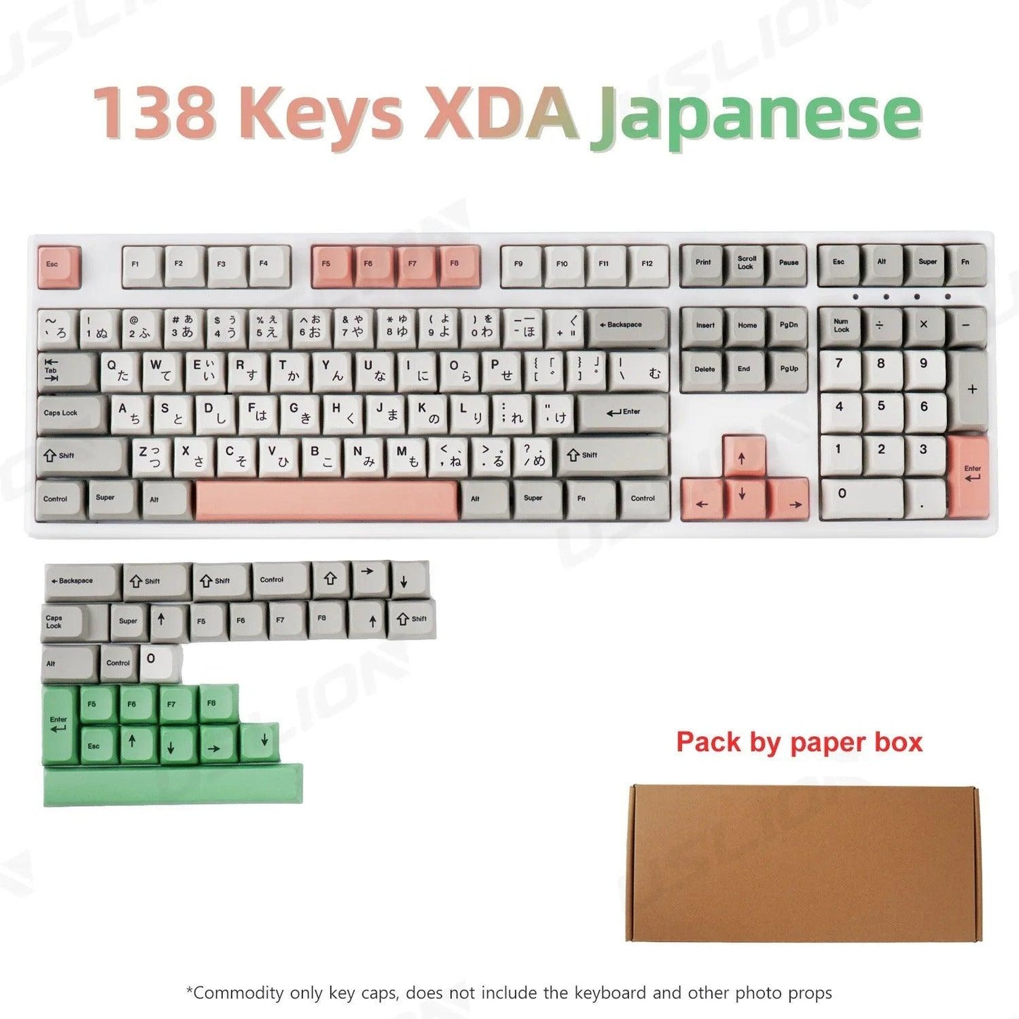 138 Keys Retro Cherry Profile Keycaps - Keebookeys