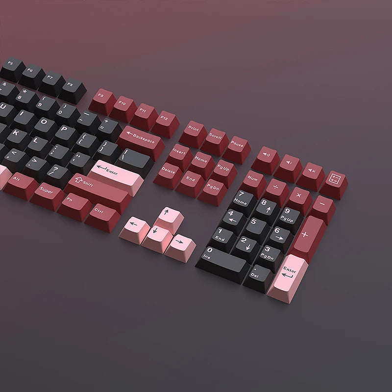 126 Keys Cherry Profile Minimalist PBT Keycaps - Keebookeys