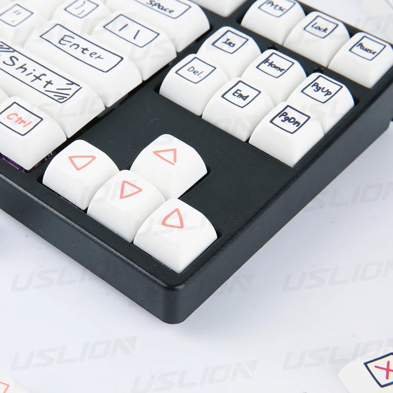 125 Keys Graffiti Theme XDA Profile PBT Keycaps - Keebookeys
