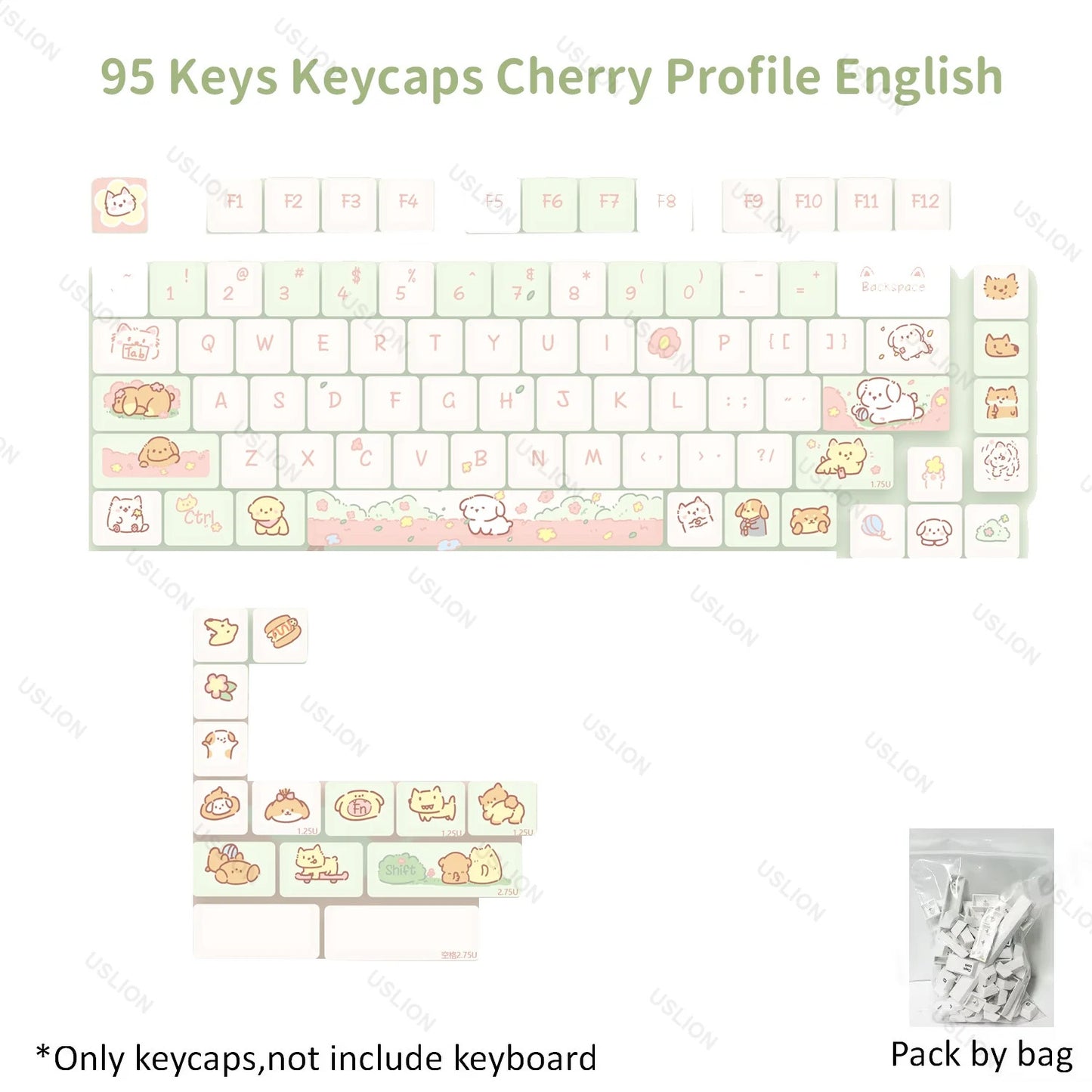 95 Keys Cherry Profile Sweet Zoo Series II PBT Keycaps - Keebookeys