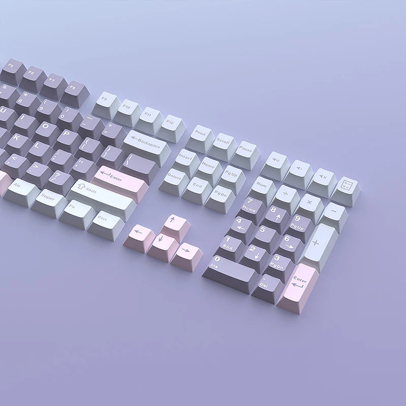 126 Keys Cherry Profile Minimalist PBT Keycaps - Keebookeys