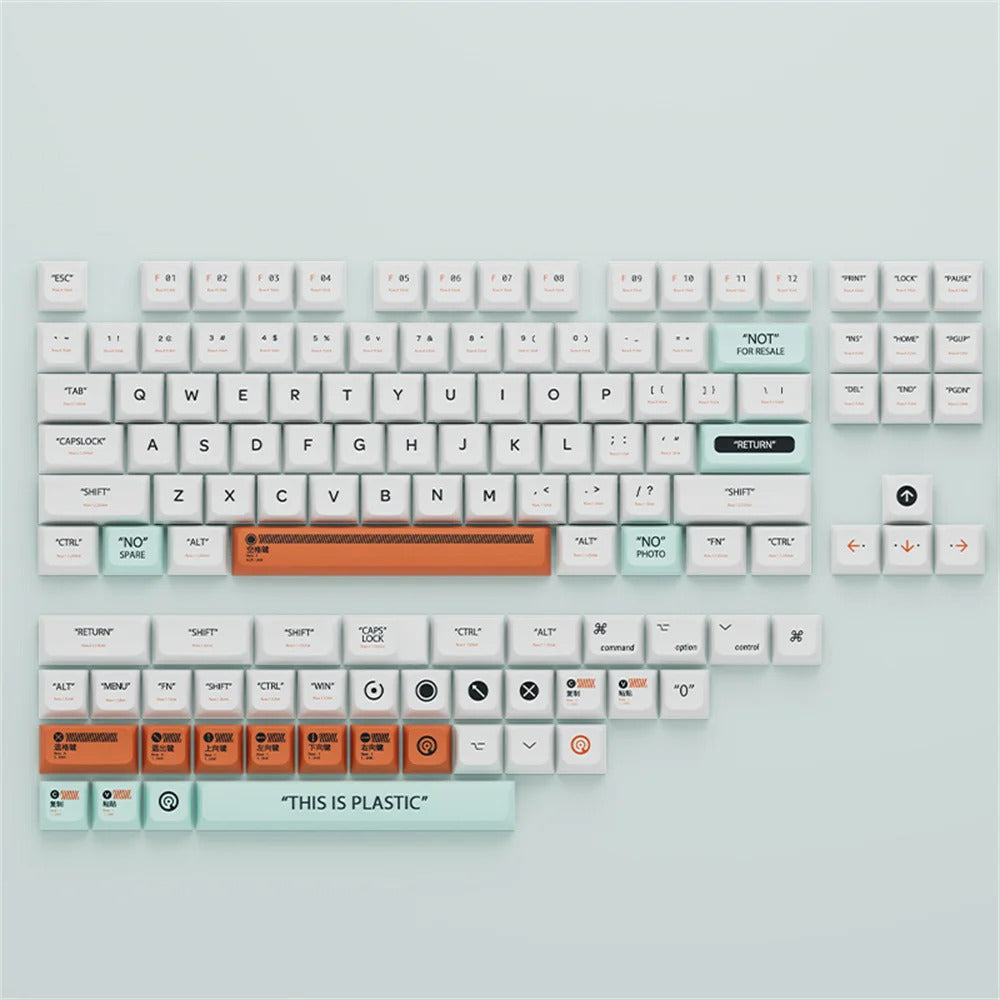 141 Keys XDA Profile Plastic Theme PBT Keycaps - Keebookeys