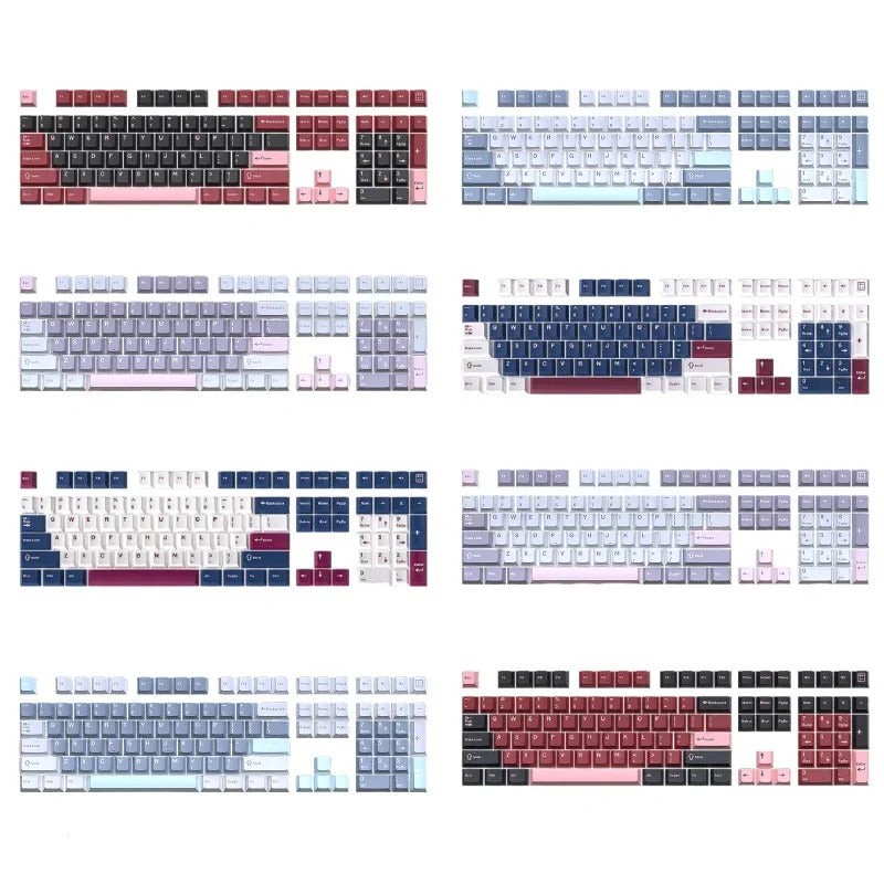 126 Keys Cherry Profile Minimalist PBT Keycaps - Keebookeys