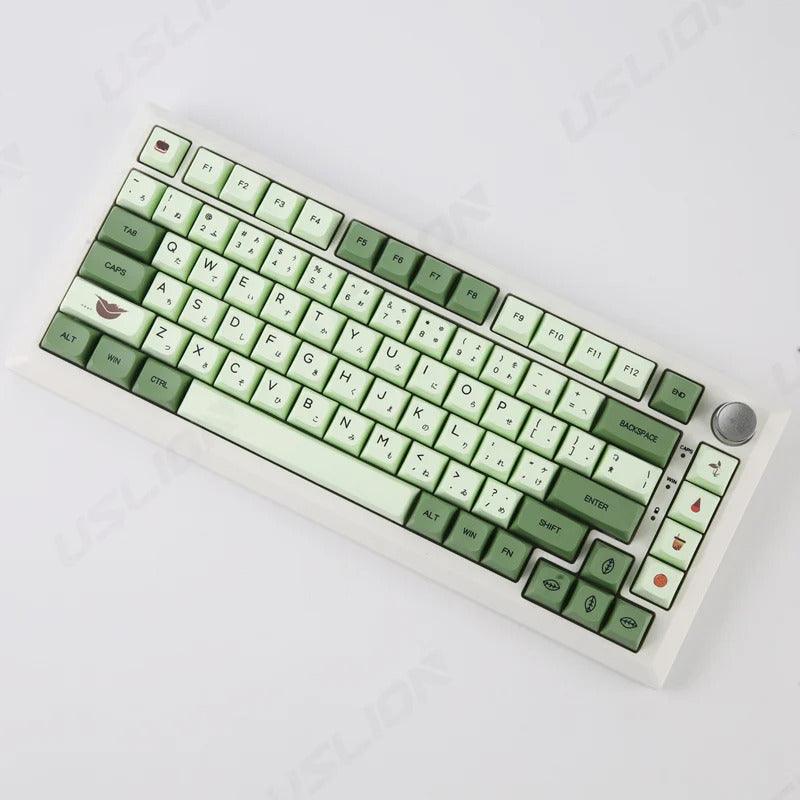 123 Keys XDA Profile Green Tea PBT Keycaps - Keebookeys