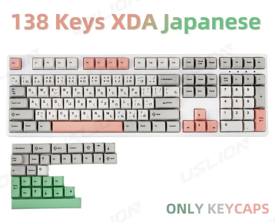 138 Keys Retro Cherry Profile Keycaps - Keebookeys