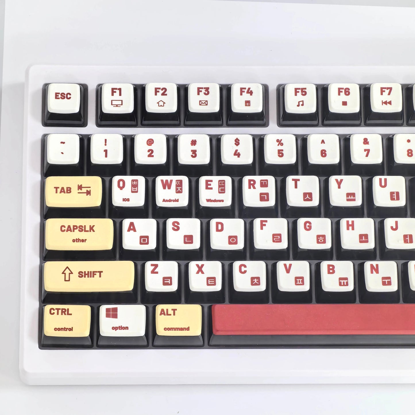 116 Keys ASA Profile Retro Style Pudding Keycaps - Keebookeys