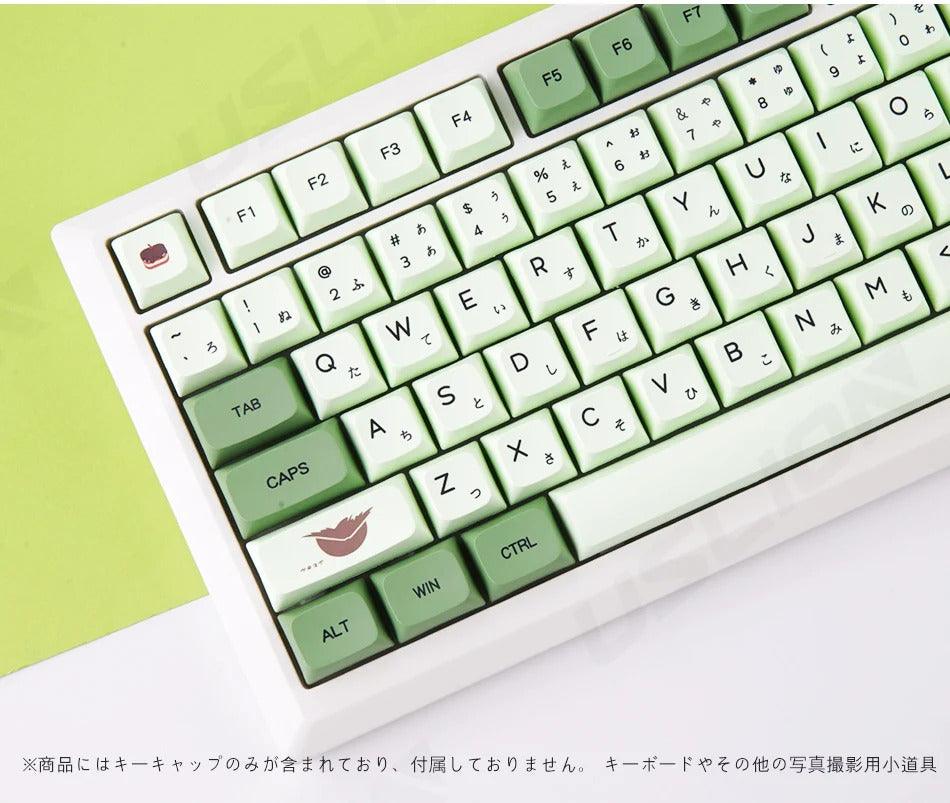 123 Keys XDA Profile Green Tea PBT Keycaps - Keebookeys