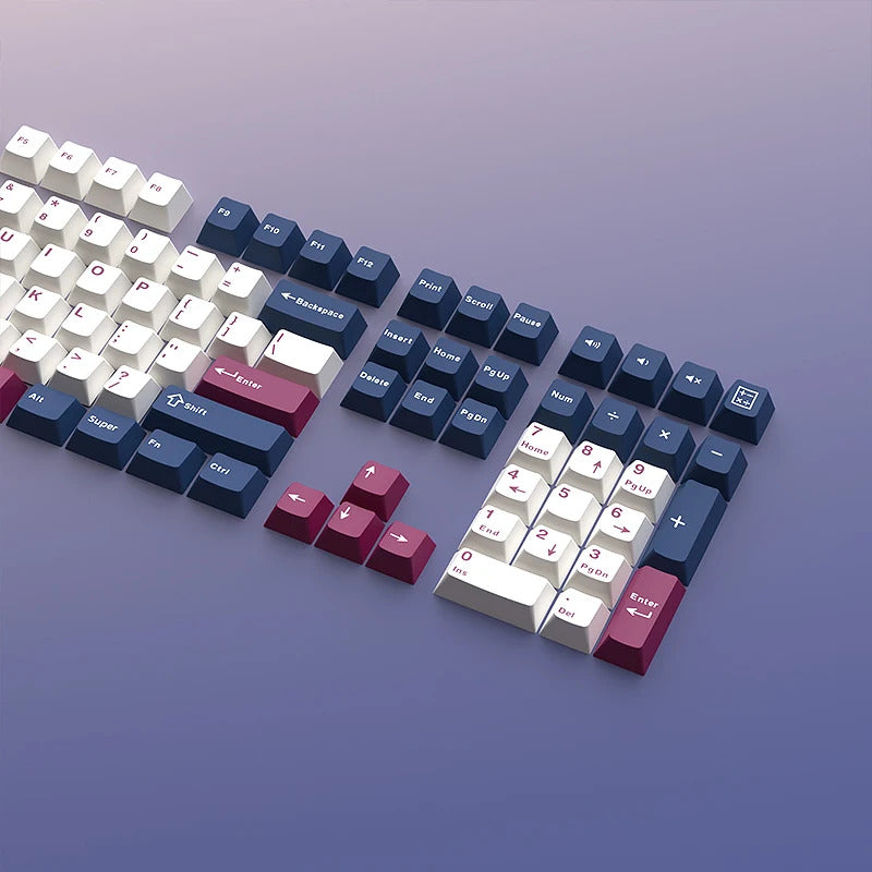 126 Keys Cherry Profile Minimalist PBT Keycaps - Keebookeys