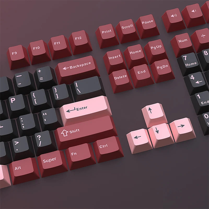 126 Keys Cherry Profile Minimalist PBT Keycaps - Keebookeys