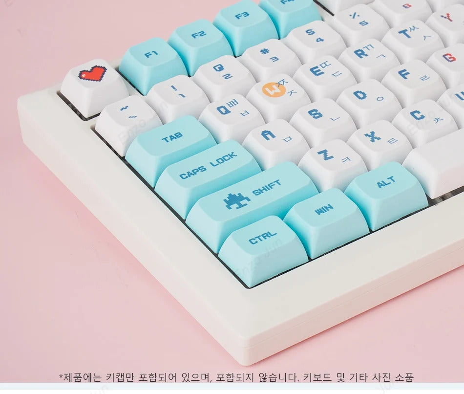 124 Keys XDA Profile Pixel Wars Theme PBT Keycaps - Keebookeys