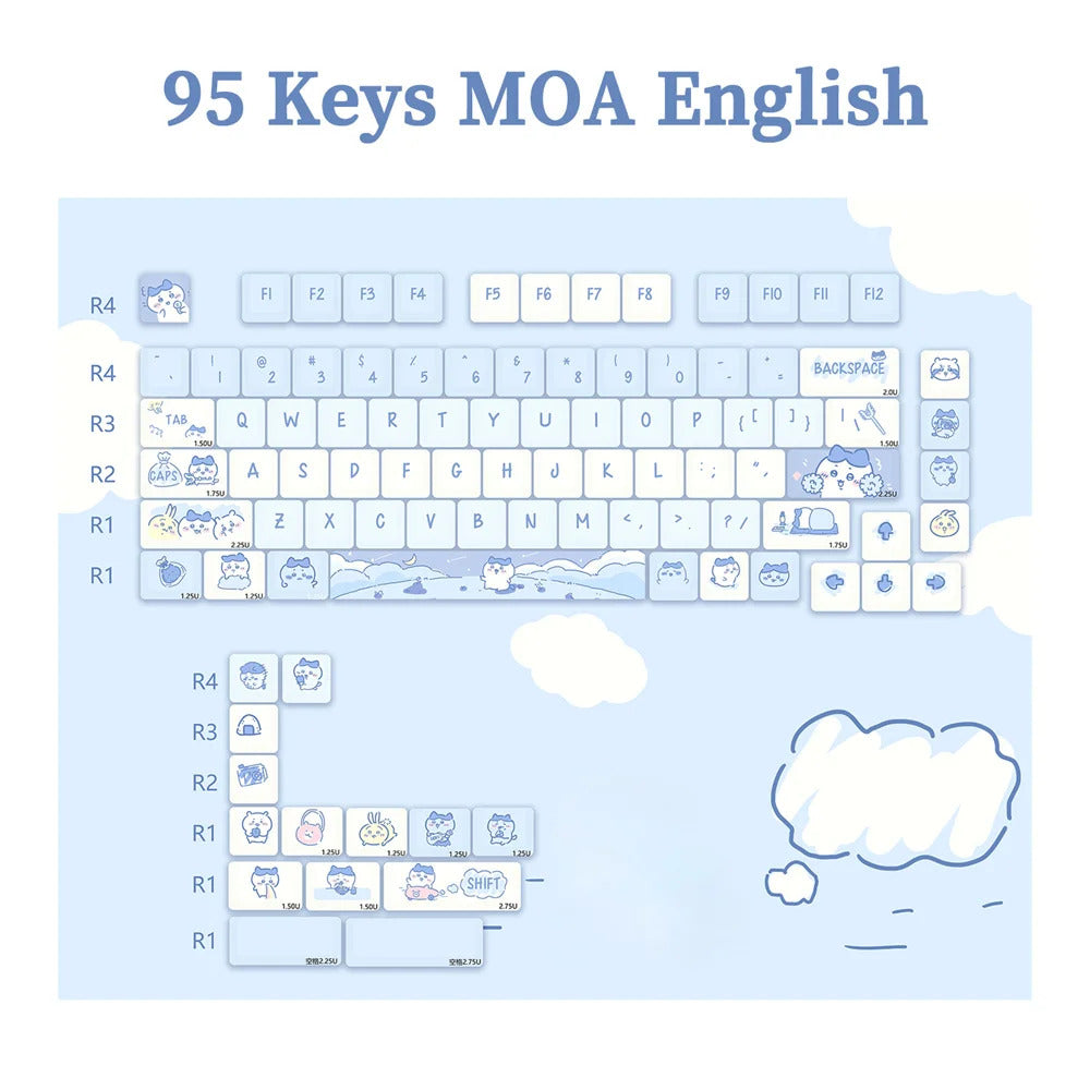 95 Keys Cherry Profile Sweet Zoo Series III PBT Keycaps - Keebookeys