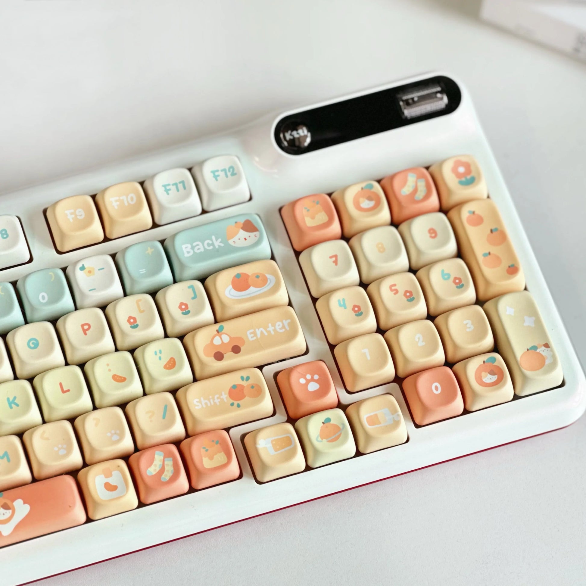 131 Keys XOA Profile Orange Soda Theme PBT Keycaps - Keebookeys