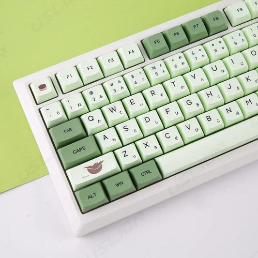 123 Keys XDA Profile Green Tea PBT Keycaps - Keebookeys