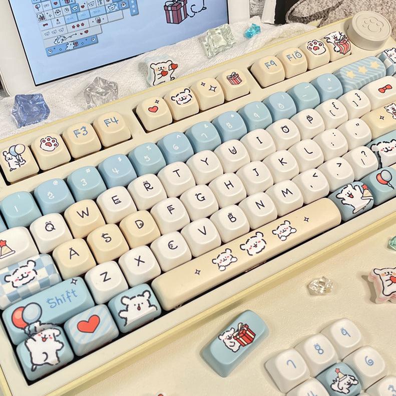MOA Profile Minimalist Dog Keycaps - Keebookeys