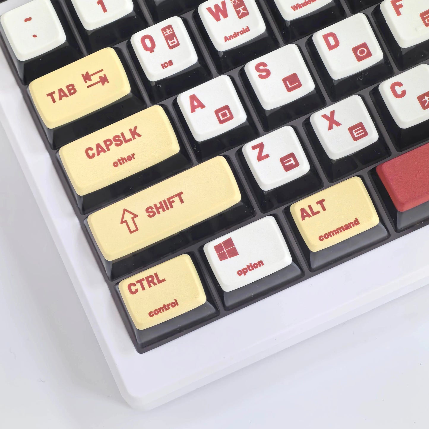 116 Keys ASA Profile Retro Style Pudding Keycaps - Keebookeys