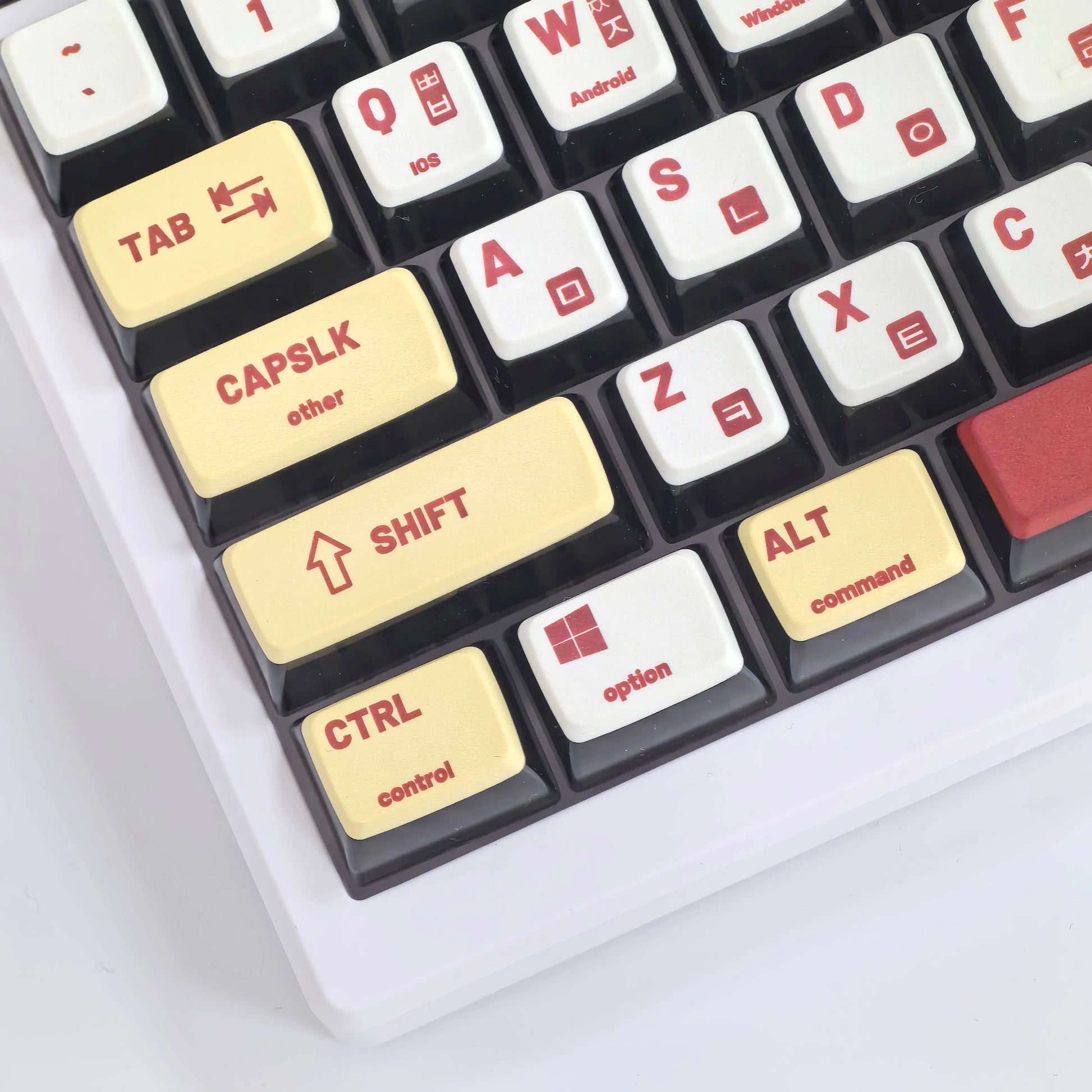 116 Keys ASA Profile Retro Style Pudding Keycaps - Keebookeys