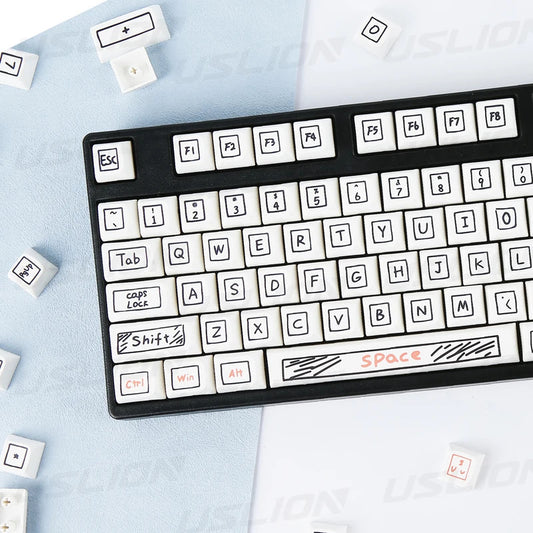 125 Keys Graffiti Theme XDA Profile PBT Keycaps - Keebookeys