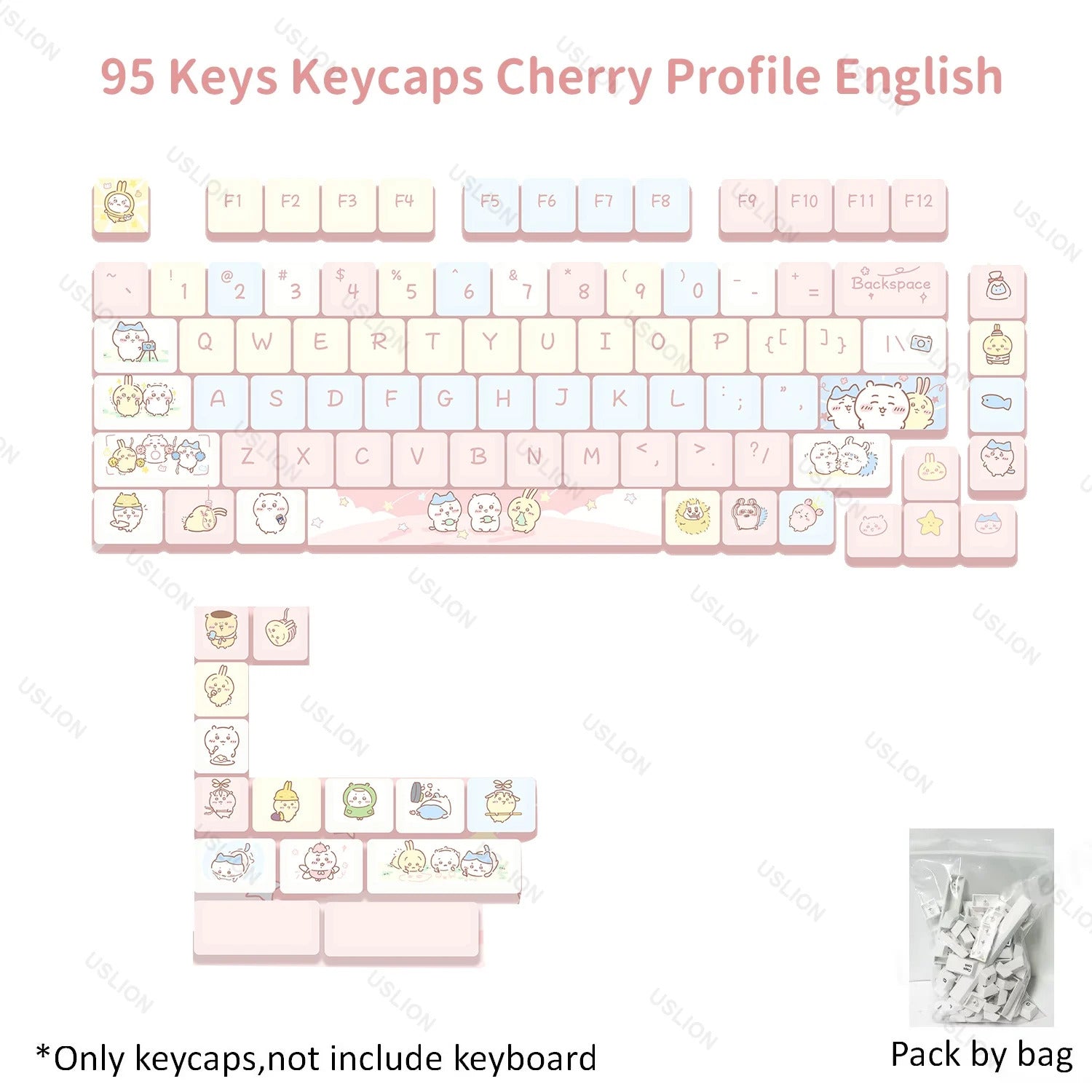95 Keys Cherry Profile Sweet Zoo Series II PBT Keycaps - Keebookeys