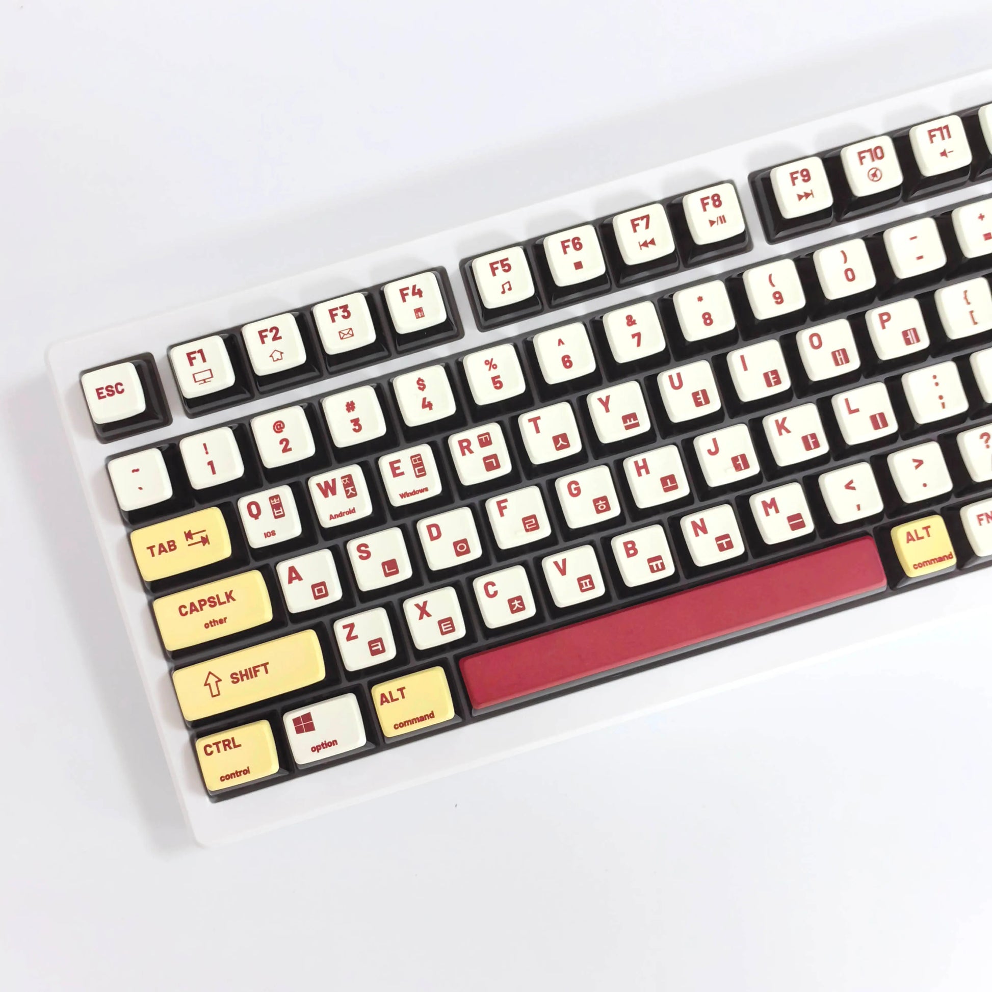 116 Keys ASA Profile Retro Style Pudding Keycaps - Keebookeys