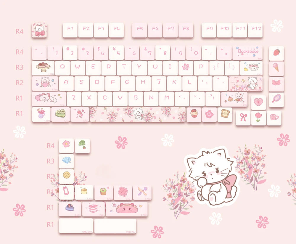 95 Keys Cherry Profile Sweet Zoo Series II PBT Keycaps - Keebookeys