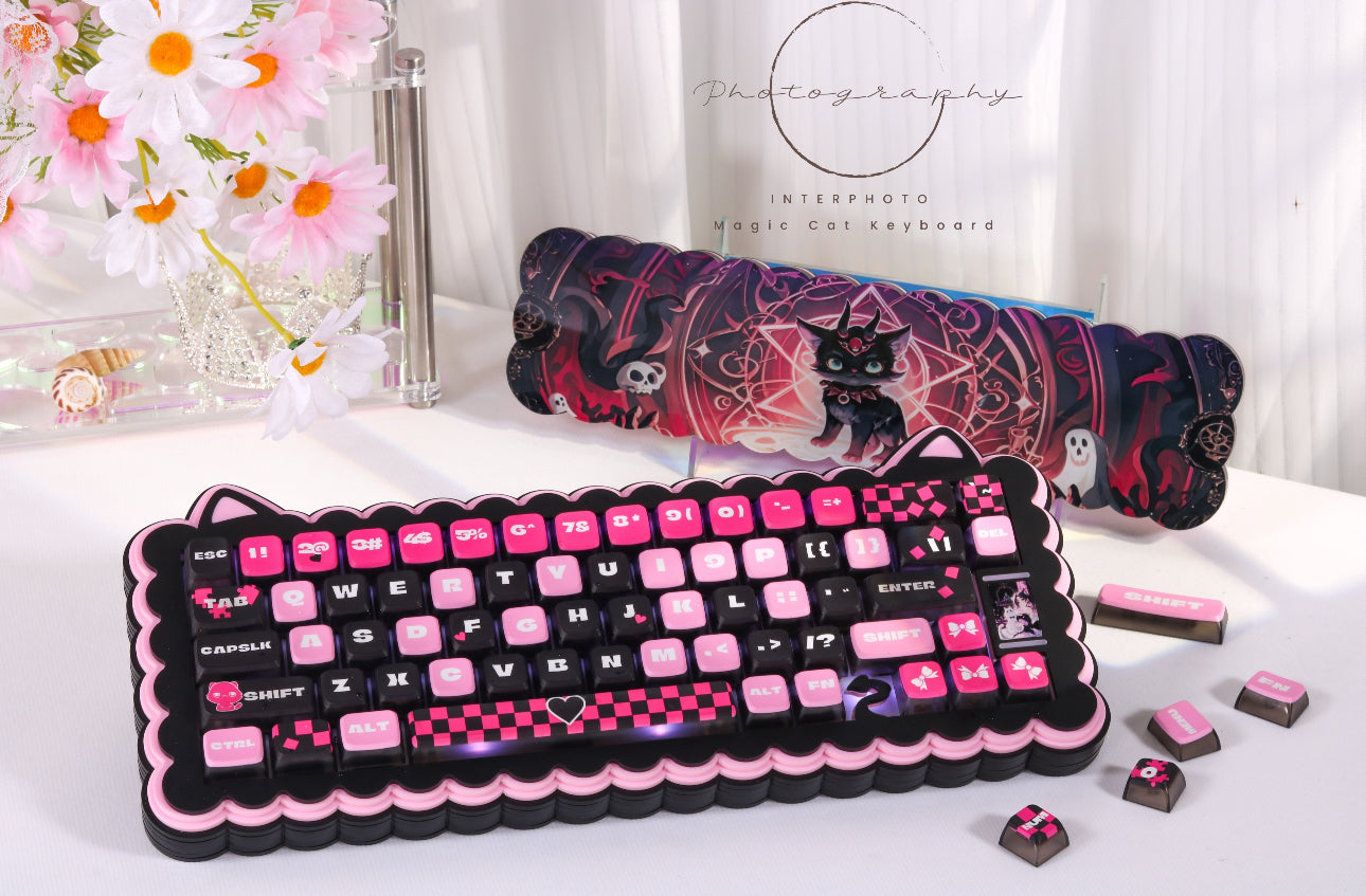 Magic Cat 68 Keyboard Kit With Wrist Rest