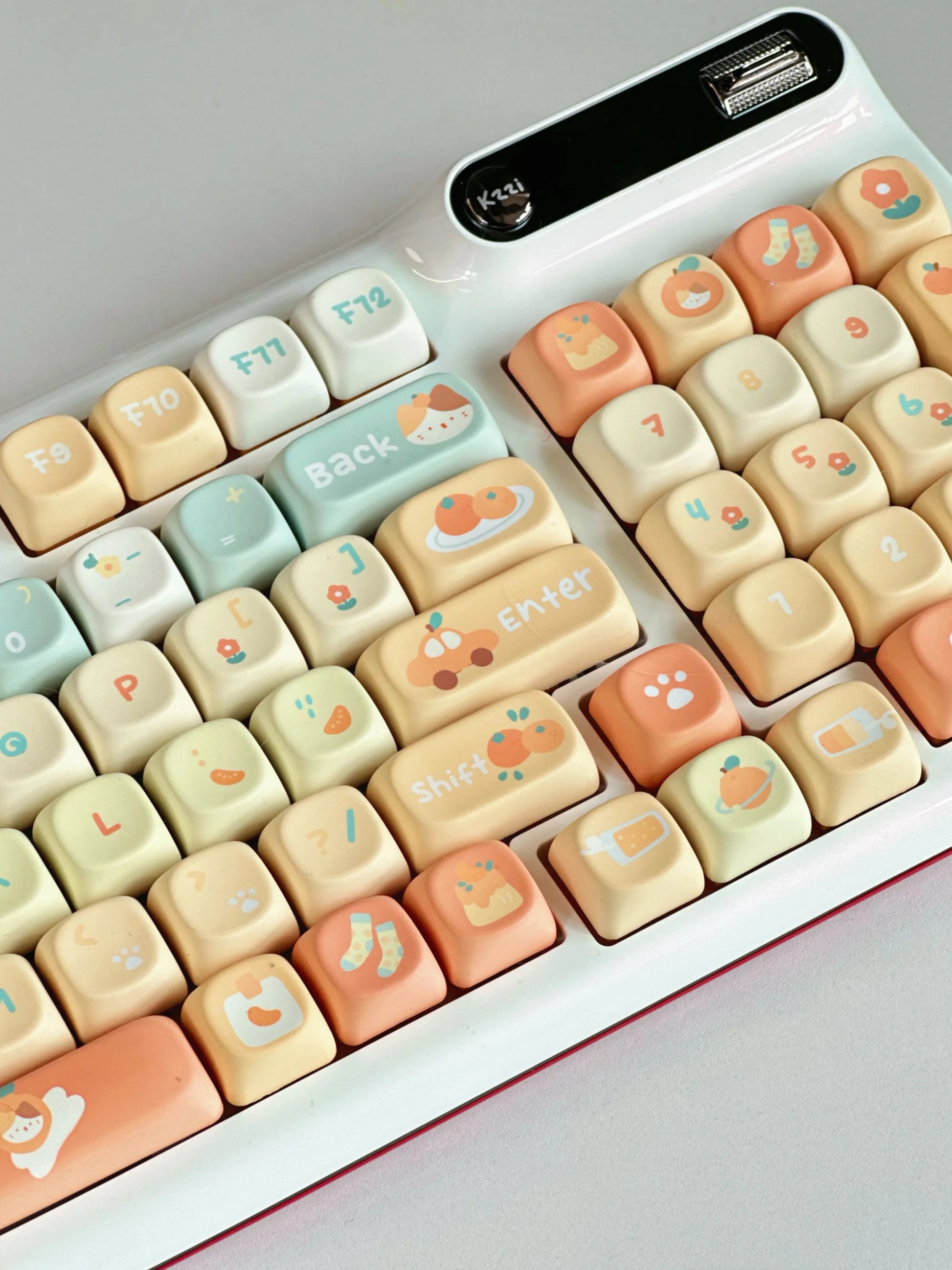 131 Keys XOA Profile Orange Soda Theme PBT Keycaps - Keebookeys
