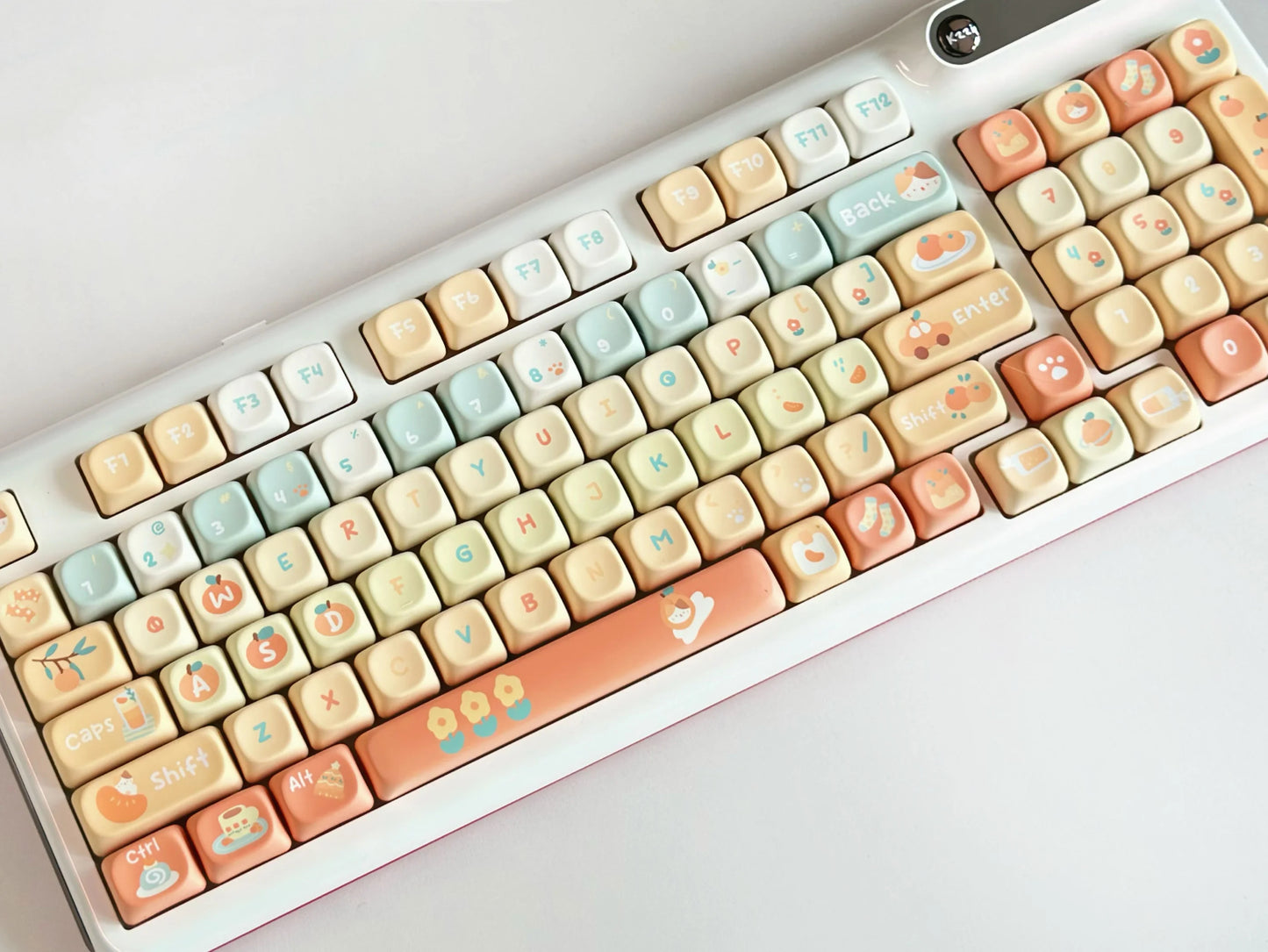 131 Keys XOA Profile Orange Soda Theme PBT Keycaps - Keebookeys